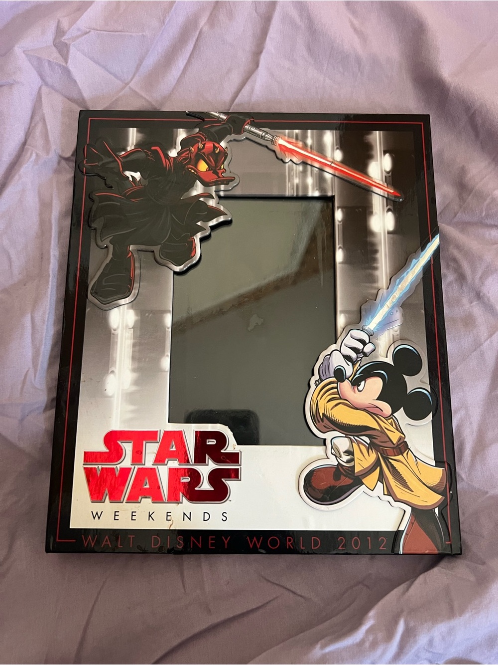 2012 Star Wars Weekends Frame for 4x6 Photos Darth Maul Donald Jedi Mickey RARE
